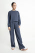 The Blue Cropped Sweats Set